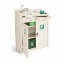 First Aid Work Station with Doors / No Drawers H1210 x W915 x D460mm supplied with 2 Adjustable Shelves 65kg UDL