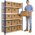 Clicka 265 Archive Shelving H1770 x W1200 x D450mm 5 Shelf Level 265kg UDL comes with 15 Archive Boxes