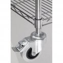 Standard 100mm diameter Braked Castor for Chrome Wire Shelving