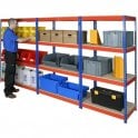 Rivet Racking H1830 x W915 x D305mm 4 Shelf Level 600kg UDL