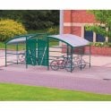 Cycle Compound with Lockable Gate H2325xW5500xD3000mm - Holds 16 bikes