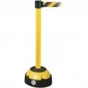 Yellow Belt Post with 3 metre Black & Yellow belt
