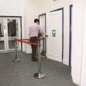 Black Belt Post H930 x W350mm with 2 metre Red belt