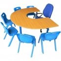 National School Horseshoe Table Size A W1800xD1200xH500mm - White