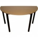 Heavy Duty Semi-Circular Staffroom Table W1200xD600xH720mm - Beech finish