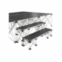 One step unit for 400mm high stage - Anthracite Grey Carpet