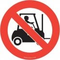 Floor Marker 430mm dia. No Forklift Trucks symbol