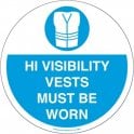 Floor Marker 430mm dia. Hi-vis vests must be worn