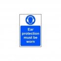 Ear Protection Must be Worn Sign 300 x 200mm - Self Adhesive Vinyl