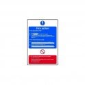 Fire Action 2 Sign 300 x 200mm - Self Adhesive Vinyl