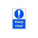 Keep Clear Sign 300 x 200mm - Self Adhesive Vinyl
