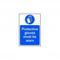 Protective Gloves Must be Worn Sign 300 x 200mm - Self Adhesive Vinyl
