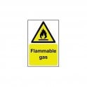 Flammable Gas Sign 300 x 200mm - Self Adhesive Vinyl