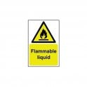 Flammable Liquid Sign 300 x 200mm - Self Adhesive Vinyl
