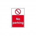 No Parking Sign 300 x 200mm - Self Adhesive Vinyl