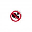Do Not Touch Symbol Sign 50mm diameter 10 PACK - Self Adhesive Vinyl