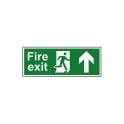 Fire exit (Man arrow up) 400 x 150mm - Self Adhesive Vinyl