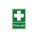 First Aid Sign 300 x 200mm - Self Adhesive Vinyl