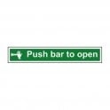 Push bar to open Sign 100 x 600mm - Self Adhesive Vinyl