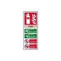 Fire extinguisher: Foam Sign 202 x 82mm - Self Adhesive Vinyl