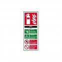 Fire extinguisher: CO2 Sign 202 x 82mm - Self Adhesive Vinyl