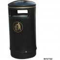 75 Litre Victorian Outdoor Hooded Top Litter Bin Height1000 x Diameter485mm