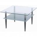 Square 2 Tier Glass Reception Table L640 x D640 x H325mm