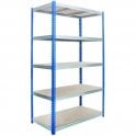 Kwikrack Shelving H2500 x W1000 x D300mm 5 Shelf Level 300kg UDL
