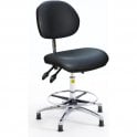 Static Dissipative Clean Room High Chair with Feet Height adjustment 520-720mm