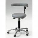 Stool with adjustable arm & Feet Height Adjustment 550-740mm