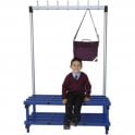 Plastic Cloakroom Single Sided Coat Bench 1000mm x 400mm