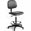 Industrial Upholstered High Chair, Adjustable Foot Rest with feet