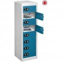 8 Door Tablet Store & Charge Locker fitted with Standard 3 Pin Sockets H1000 x W305 X D370mm