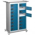 16 Door Tablet Storage Only Trolley H1050 x W800 x D305mm