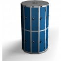 Two Tier Small Seed Pod Locker Height 1780 x Diameter 930mm providing 22 individual compartments