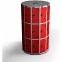 Three Tier Small Seed Pod Locker Height 1780 x Diameter 930mm providing 33 individual compartments