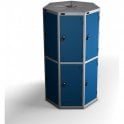 Two Tier Large Seed Pod Locker Height 1780 x Diameter 930mm providing 14 individual compartments