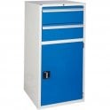 Cupboard with 2 Drawers & 2 Shelves - H1200 x W600 x D650mm – 2x200mm, 1x710mm