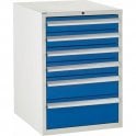 6 Drawer Cabinet - H825 x W600 x D650mm – 4x100mm, 1x150mm, 1x200mm