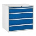4 Drawer Cabinet - H825 x W900 x D650mm - 1x150mm, 3x200mm