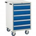 5 Drawer Mobile Cabinet - H980 x W600 x D650mm - 5x150mm