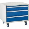 3 Drawer Under Bench Cabinet - H780 x W900 x D650mm - 1x150mm, 2x200mm