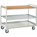 Euroslide Trolley - Beech Top with Shelf - Kit 4 - H960 x W1270 x D675mm