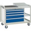 Euroslide Trolley - Sloping Top with 4 Drawers - Kit 15 - H960 x W1270 x D675mm