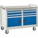 Euroslide Trolley - Laminate Top with 2 Drawers & Cupboard - Kit 18 - H960 x W1270 x D675mm