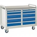 Euroslide Trolley - Laminate Top with 4 Drawers - Kit 20 - H960 x W1270 x D675mm