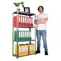 OFFICE EASY Light Duty Shelving H1450 x W750 x D300mm 4 Shelf Level 70kg UDL