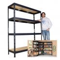 Rivet 45 Shelving H1800 x W1500 x D450mm 4 Shelf Level 400kg UDL