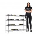 Stellar Low Height Wine Rack H915 x W1220 x D355mm with 4 Wine Shelves Capacity 48 bottles