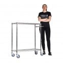 Stellar Chrome Wire Trolley H1050 x W915 x D355mm 2 Shelf Level 150kg UDL